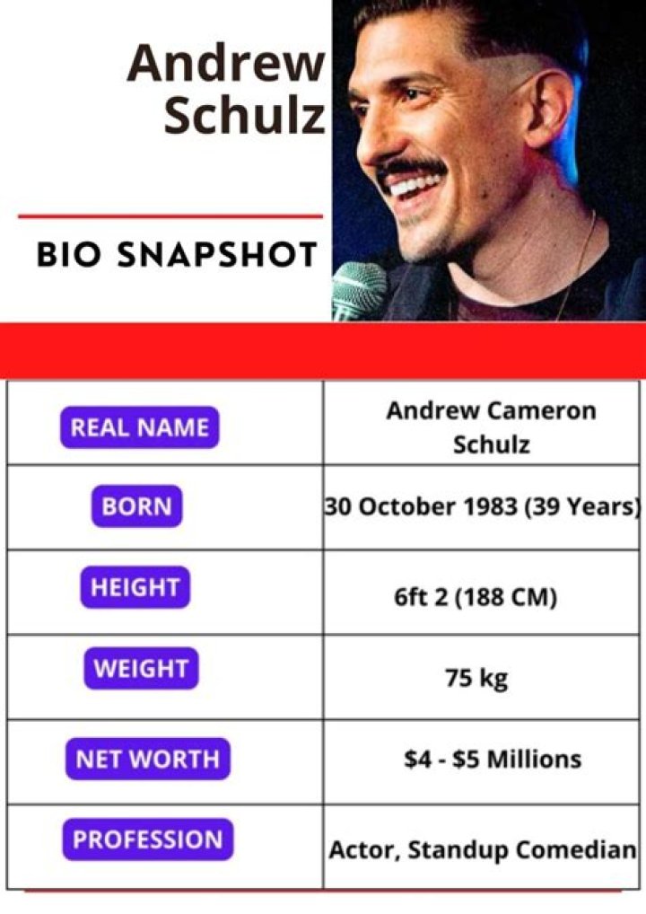 How tall is Andrew Schulz