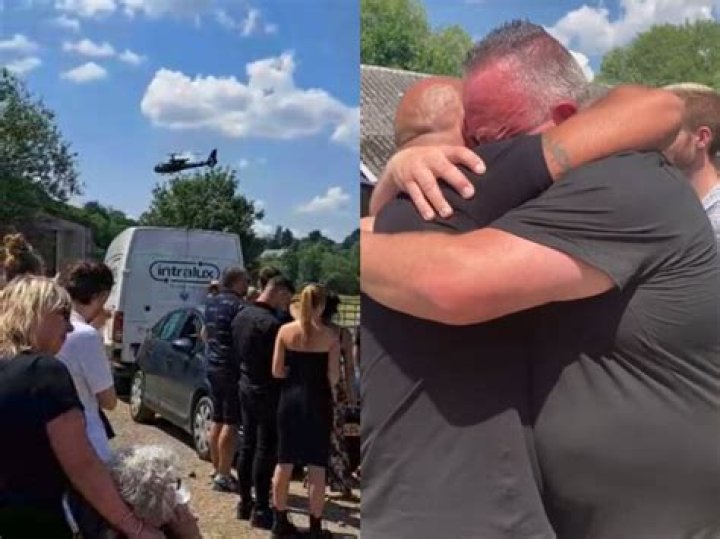 Man Shows Up To His Own Funeral In A Helicopter