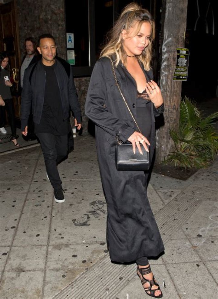 Pregnant Chrissy Teigen Suffers a Nip Slip While Going Braless in LA!