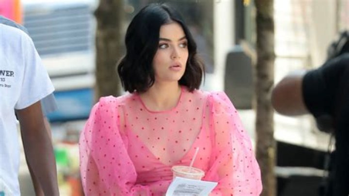 We *Need* to Talk About This All-Pink Outfit Lucy Hale Wore in NYC — Including Scrunchie Pumps!